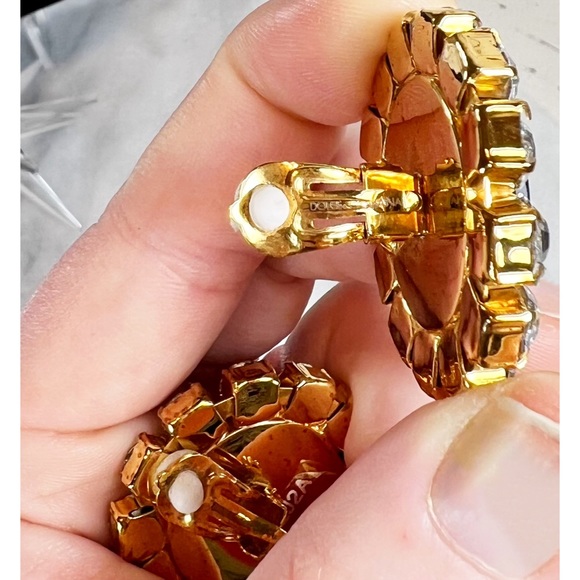 Dolce & Gabbana Couture Rare Crystal Anchor Clip-On Earrings - Picture 7 of 13